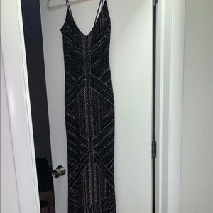 Black and Gold Evening Gown